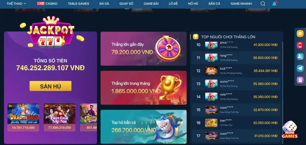Hoàn trả cược nổ hũ